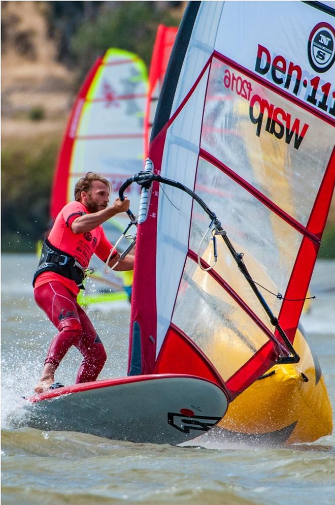 Jesper Vesterstrom on his way to another win - Rio Vista Grand Slam 2016 © American Windsurfing Tour http://americanwindsurfingtour.com/